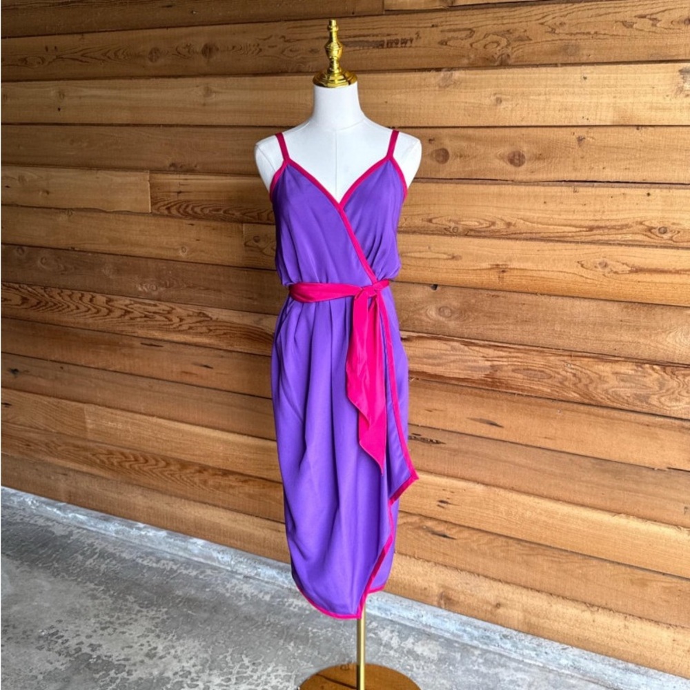 Elegant Purple and Pink Women's Dress
